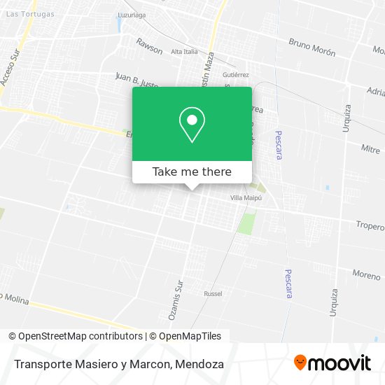 Transporte Masiero y Marcon map