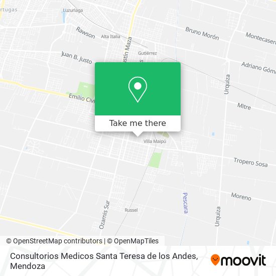 Mapa de Consultorios Medicos Santa Teresa de los Andes