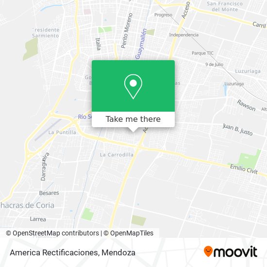 America Rectificaciones map