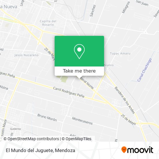 Como llegar a El Mundo del Juguete en Maipu en autobus o tranvia