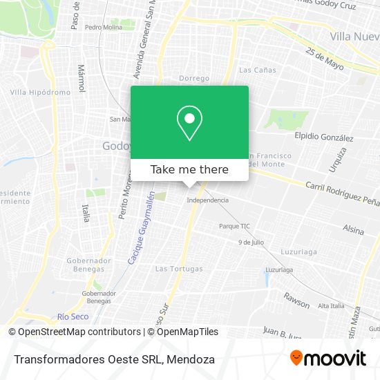 Mapa de Transformadores Oeste SRL