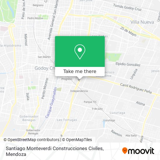 Mapa de Santiago Monteverdi Construcciones Civiles