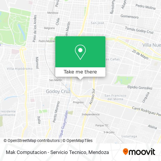 Mak Computacion - Servicio Tecnico map