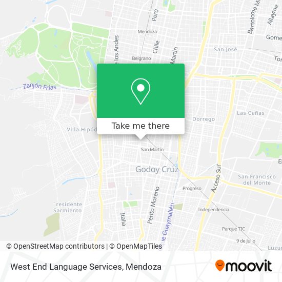 West End Language Services map