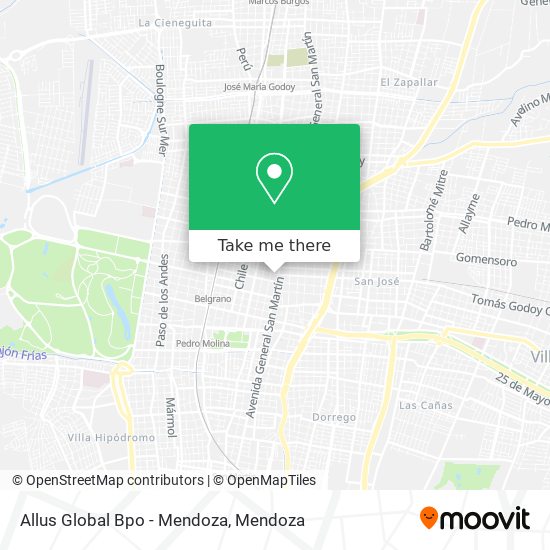 Allus Global Bpo - Mendoza map
