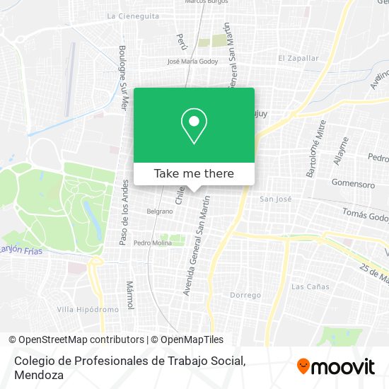 Colegio de Profesionales de Trabajo Social map