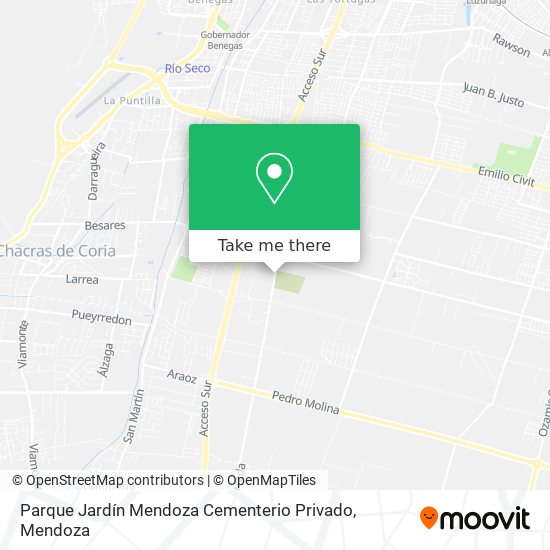 Parque Jardín Mendoza Cementerio Privado map