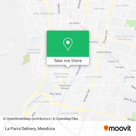 La Parra Delivery map