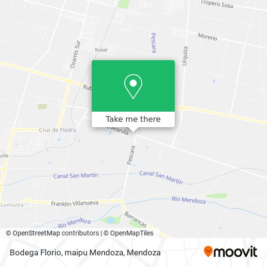 Mapa de Bodega Florio, maipu Mendoza