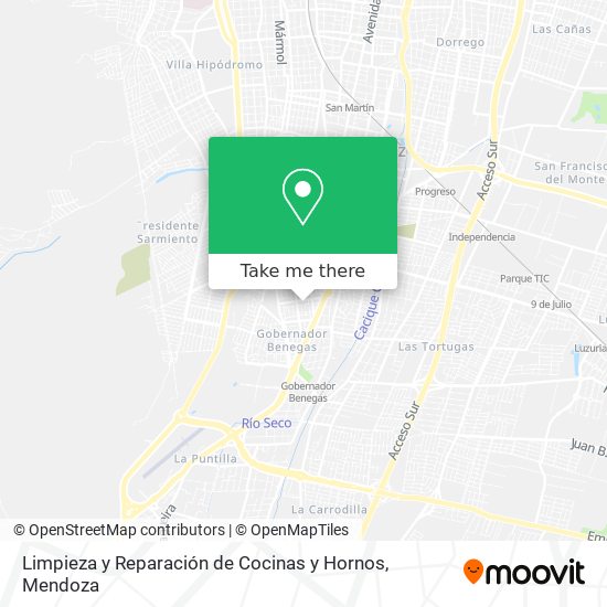 Limpieza y Reparación de Cocinas y Hornos map