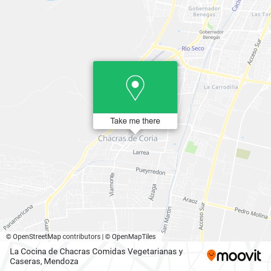 La Cocina de Chacras Comidas Vegetarianas y Caseras map