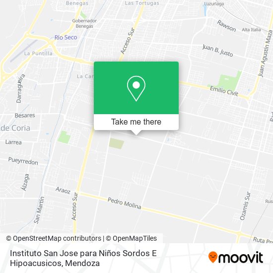 Mapa de Instituto San Jose para Niños Sordos E Hipoacusicos