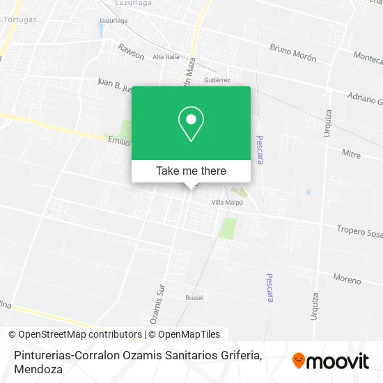 Pinturerias-Corralon Ozamis Sanitarios Griferia map
