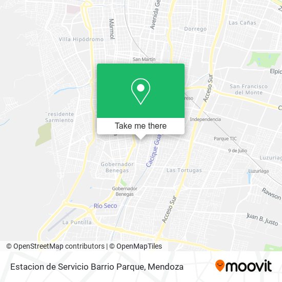 Mapa de Estacion de Servicio Barrio Parque