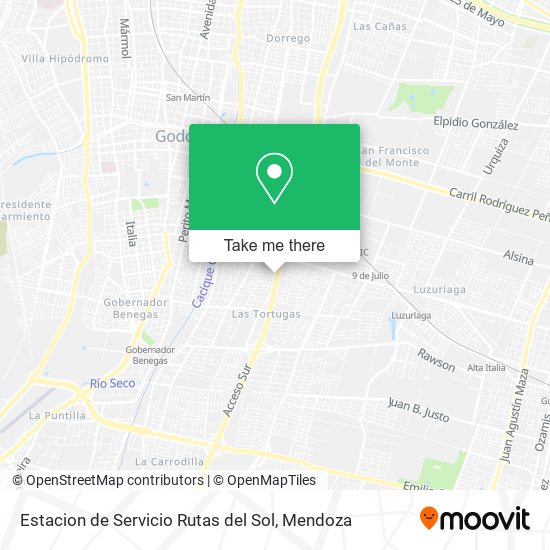Estacion de Servicio Rutas del Sol map