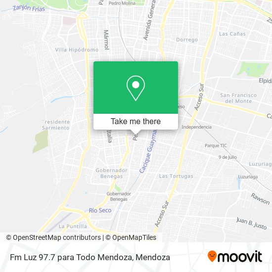 Fm Luz 97.7 para Todo Mendoza map