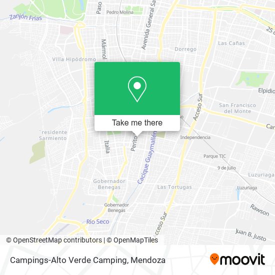 Mapa de Campings-Alto Verde Camping