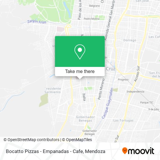 Bocatto Pizzas - Empanadas - Cafe map