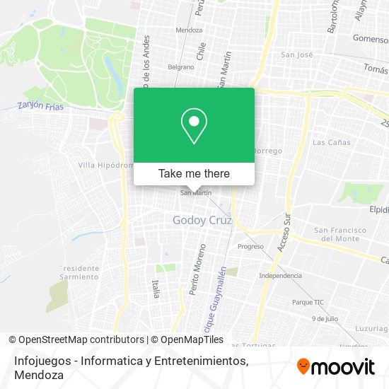 Infojuegos - Informatica y Entretenimientos map