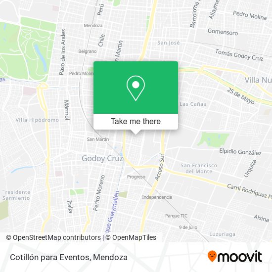 Cotillón para Eventos map