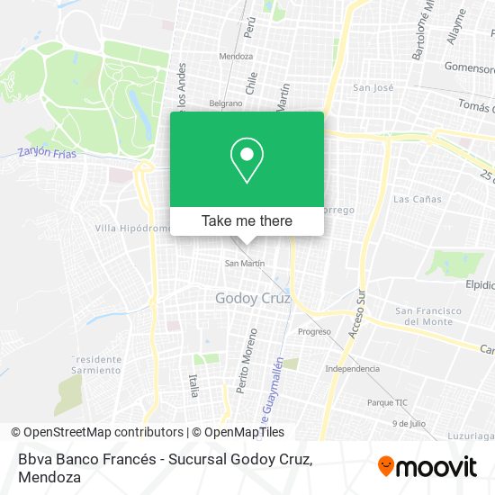 Mapa de Bbva Banco Francés - Sucursal Godoy Cruz