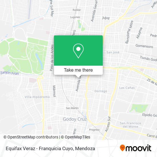 Equifax Veraz - Franquicia Cuyo map