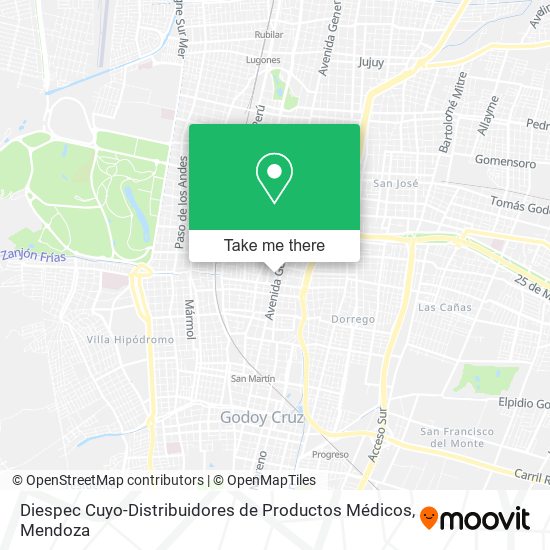 Diespec Cuyo-Distribuidores de Productos Médicos map