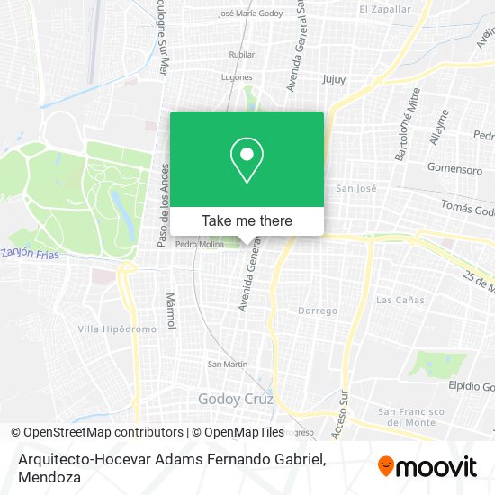 Arquitecto-Hocevar Adams Fernando Gabriel map