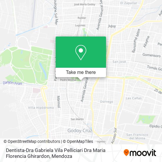 Dentista-Dra Gabriela Vila Pelliciari Dra Maria Florencia Ghirardon map