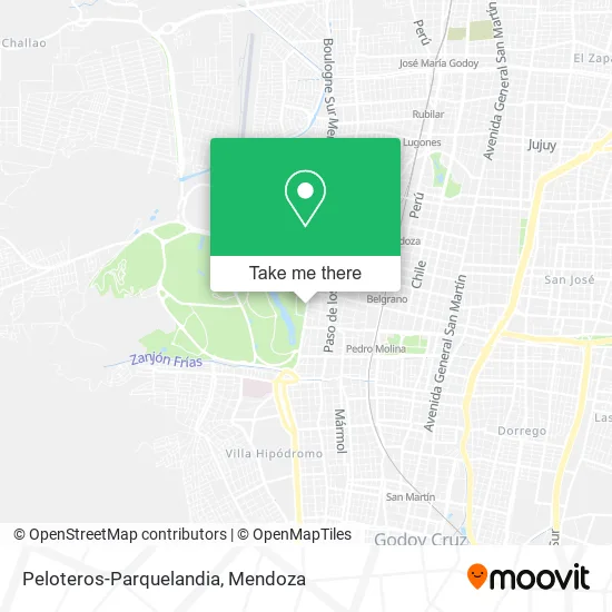 Peloteros-Parquelandia map