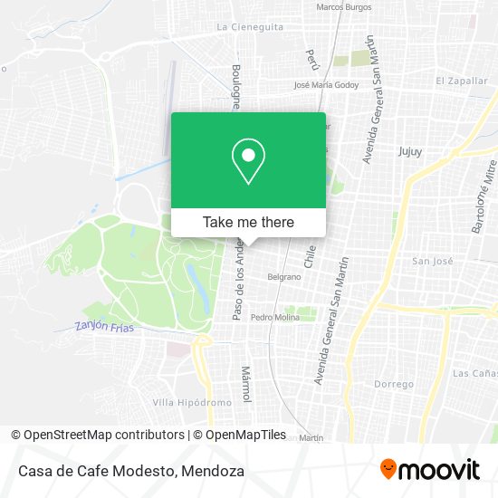 Mapa de Casa de Cafe Modesto