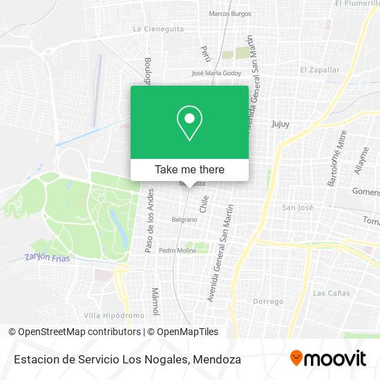 Estacion de Servicio Los Nogales map