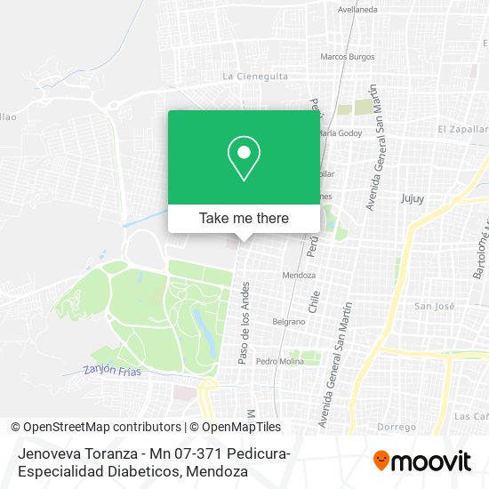 Mapa de Jenoveva Toranza - Mn 07-371 Pedicura-Especialidad Diabeticos