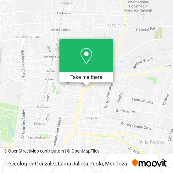 Psicologos-Gonzalez Lama Julieta Paola map