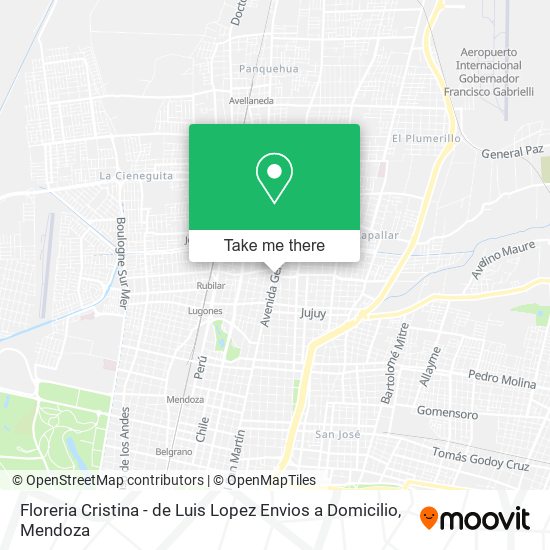Floreria Cristina - de Luis Lopez Envios a Domicilio map