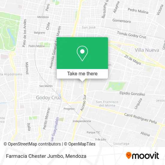 Farmacia Chester Jumbo map