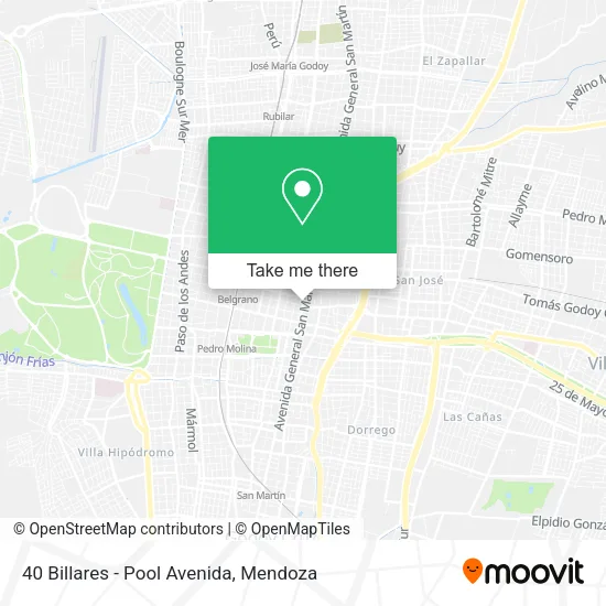 Mapa de 40 Billares - Pool Avenida