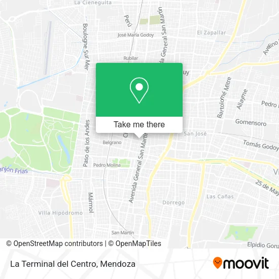 Mapa de La Terminal del Centro