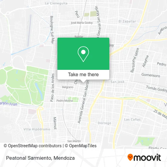 Peatonal Sarmiento map