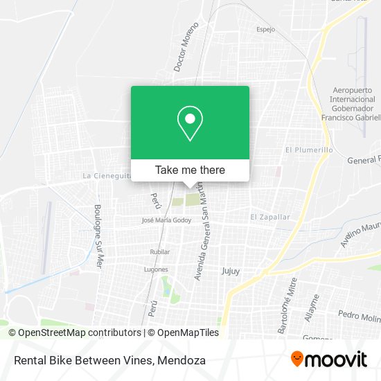 Mapa de Rental Bike Between Vines