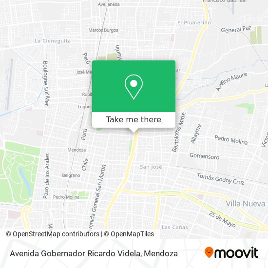 Avenida Gobernador Ricardo Videla map