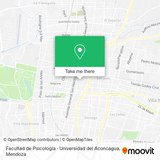 Facultad de Psicología - Universidad del Aconcagua map