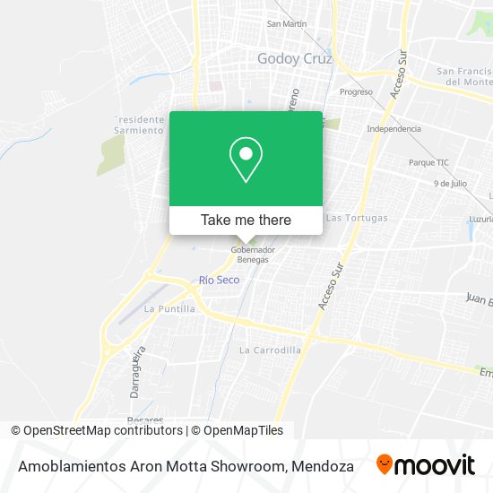 Mapa de Amoblamientos Aron Motta Showroom