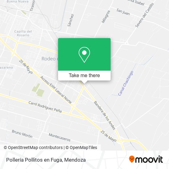 Pollería Pollitos en Fuga map