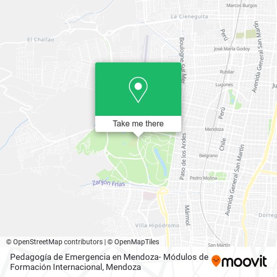 Pedagogía de Emergencia en Mendoza- Módulos de Formación Internacional map