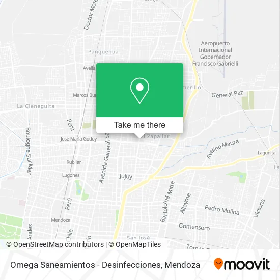Omega Saneamientos - Desinfecciones map