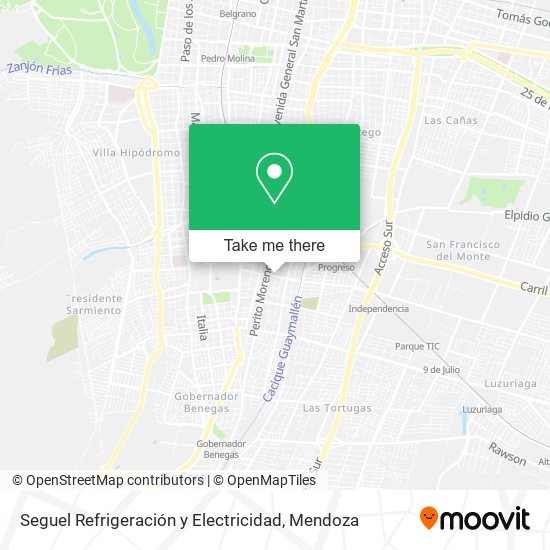 Mapa de Seguel Refrigeración y Electricidad