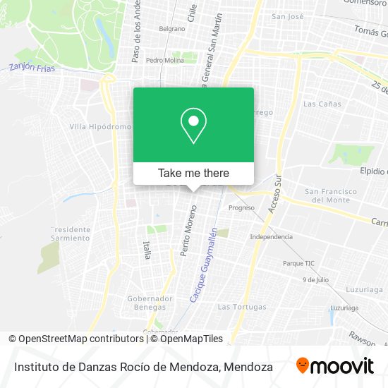 Instituto de Danzas Rocío de Mendoza map