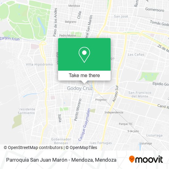 Parroquia San Juan Marón - Mendoza map