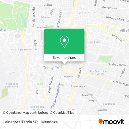 Mapa de Vinagres Tarvin SRL
